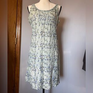 Vintage 90’s Free People 100% Silk Ditsy Floral Midi Dress